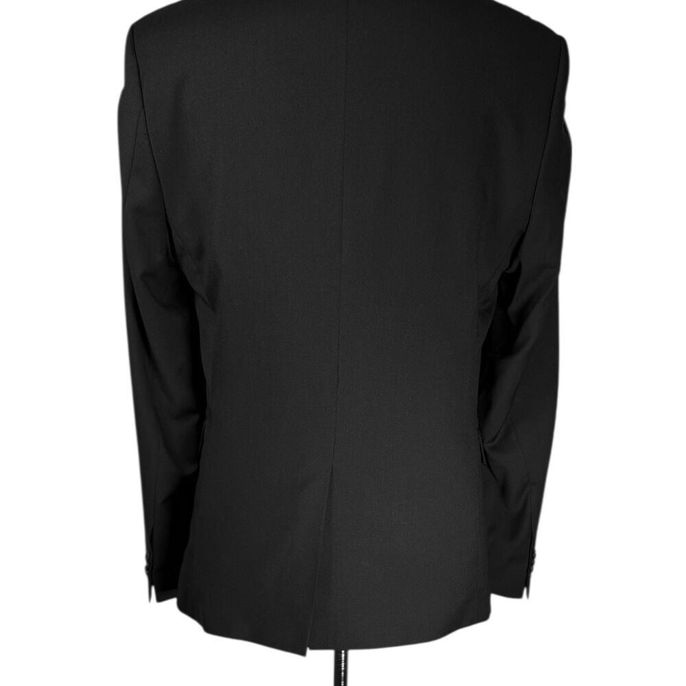 H&M Mens 38R Black Marzotto Wool 2 Button Blazer Sport Coat Jacket - Picture 10 of 12